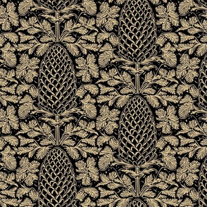 vintage golden metallic pinecones-03