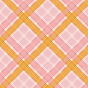   'Peaches & Candy Floss' Scalloped Gingham - Small Edition