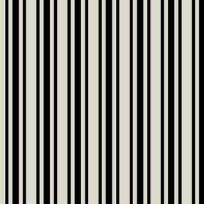 Black and White Ticking Stripe - 1/4 inch