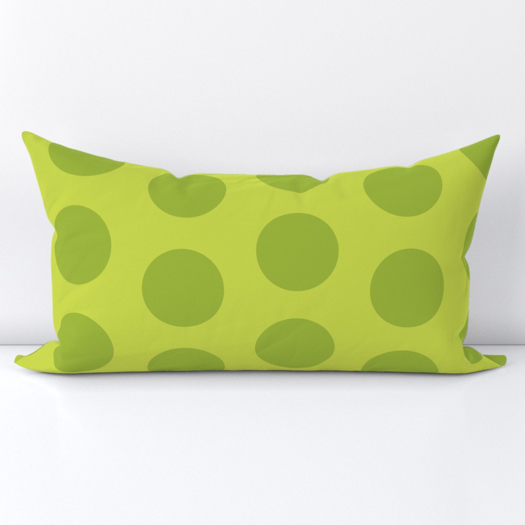 large polka dots - chartreuse and olive