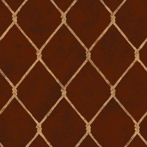 Large Rustic Chicken Wire | Caramel Brown & Warm Brown | Antique Halloween