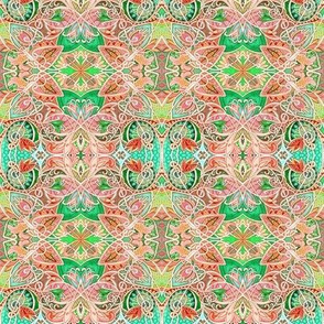 Peachy Keen Flower Blossom Spring (a delicately lined abstract)