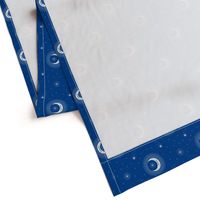 Moon and stars - blue and white