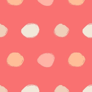 Dots Textured (Large) --- Pantone Peach Plethora