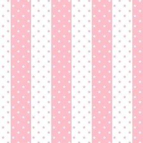 Smaller Stars and Stripes in White and Baby Pink