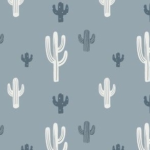 Tiny Cactus blue grey and neutral desert kids print