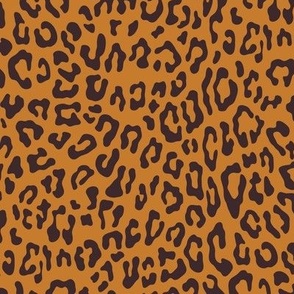 Modern leopard print in orange. Large scale