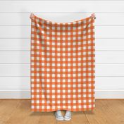 2 inch buffalo checks bright orange white, plaid, traditional