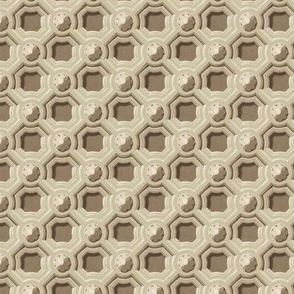 Coffered ceiling paper, beige 