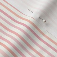 (S)Rose pink and coral stripe - happy organic hand drawn striped fabric and home decor