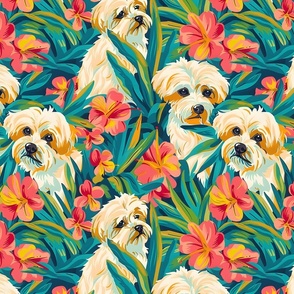Dogs & Flowers - large 