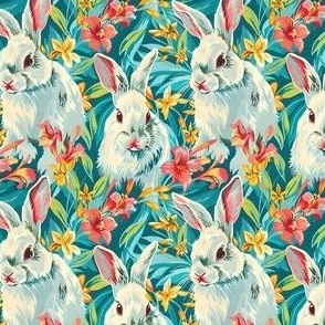 White Rabbits in a Field - small 