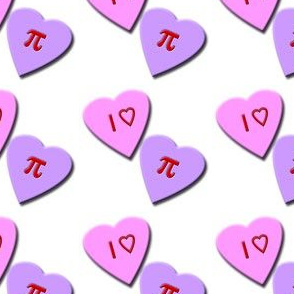 I Heart Pi Candy Hearts