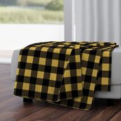 2 inch buffalo checks antique gold yellow black, plaid, traditional