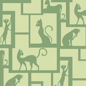 Glamour Cats Wall - Green Highlands Medium