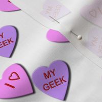 I Heart My Geek Candy Hearts