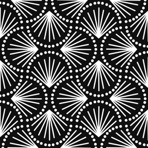 Art Deco Geometric Print in Black
