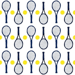Tennis Rackets - navy blue and white
