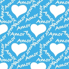 Amor blue white