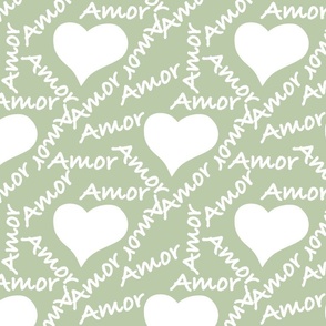 Amor green white