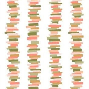 To Be Read Stack Stripe - Peach