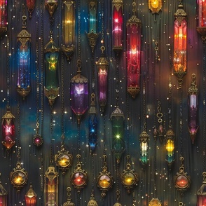 Colorful Rainbow Magical Fantasy Fairy Crystal Lanterns and Lights