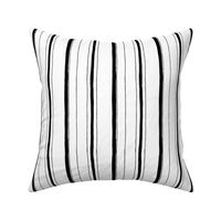 Vertical Painted Rough Textured Barcode Stripes Monochrome White Black - Classic - Large