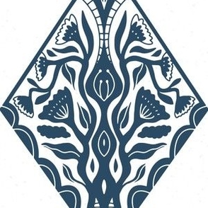 Small - 6" wide diamond - navy and white textured art deco style wallpaper. Use on metallic wallpaper for extra glamour