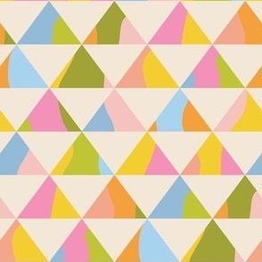 Rainbow Camo Triangles // Beige