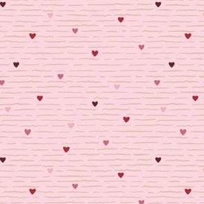 Love Letters - Blush Pink - Lines and Hearts