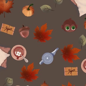 Cozy Fall Aesthetic Autumn Monkeys