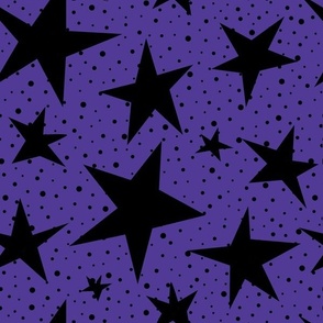 Black Stars_and_dots_on purple