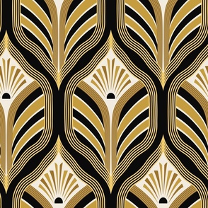 1920s Vintage Glamour Art Deco - Black and Gold