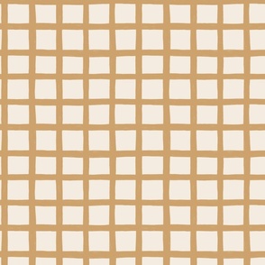 Cottage plaid grid in mustard yellow