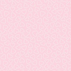 Ditsy Hearts - Blush Pink - Small Scale