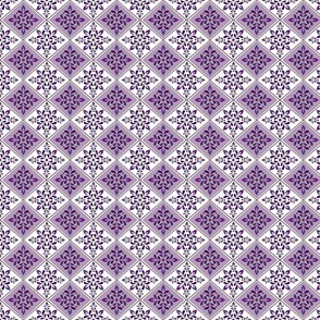 Antique Grace: Floral Damask Print (violet) - medium 