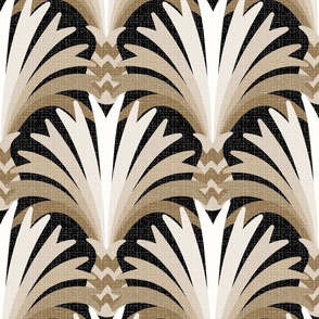 Art Deco Opulent Fan Palm vintage print large
