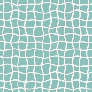 Teal Water Wavy Lines MEDIUM