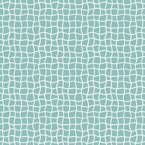 Teal Water Wavy Lines SMALL