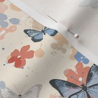 Butterflies And Floral