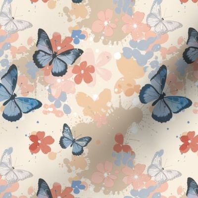 Butterflies And Floral