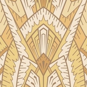 Art Deco architectural kaleidoscope in gold