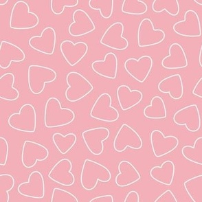 Ditsy Hearts - Pink - Medium Scale