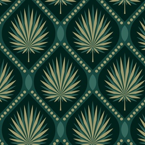 Hollywood Glam Palm Leaf – in Green