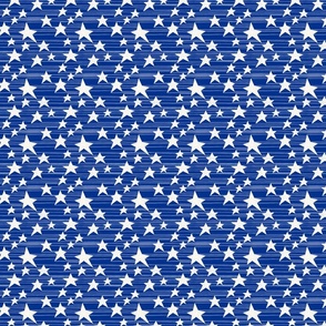 White stars and stripes - line drawing on a dark blue background - ditsy scale 