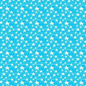 White stars and stripes - line drawing on a light blue background - ditsy scale