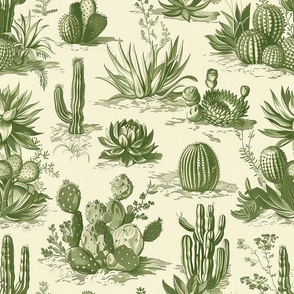 Bigger Western Desert Cactus Sketches