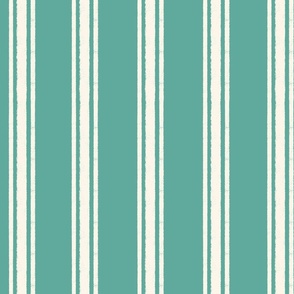 Rustic Pinstripe Turquoise LARGE
