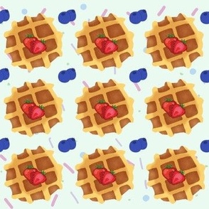 Waffles and Blueberries