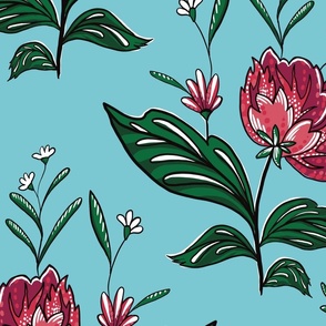 Bold Vintage inspired floral pattern